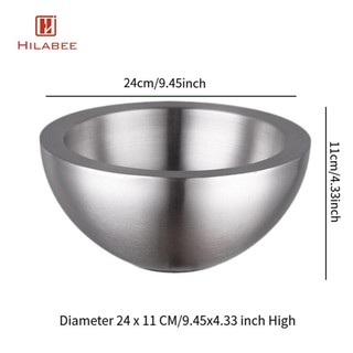 Bát Salad Bát Trộn Inox Hai Lớp Bát Phục Vụ Dung Tích Lớn Cho Rau Củ Cho Bàn Ăn