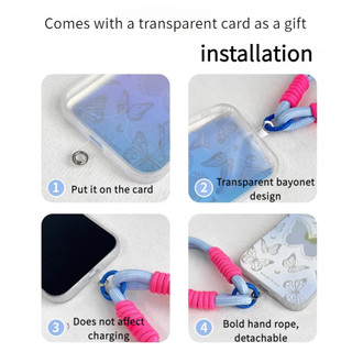 Dây buộc điện thoại di động tương thích với vỏ iPhone Có bìa cứng Dây điện thoại di động không cần lỗ treo