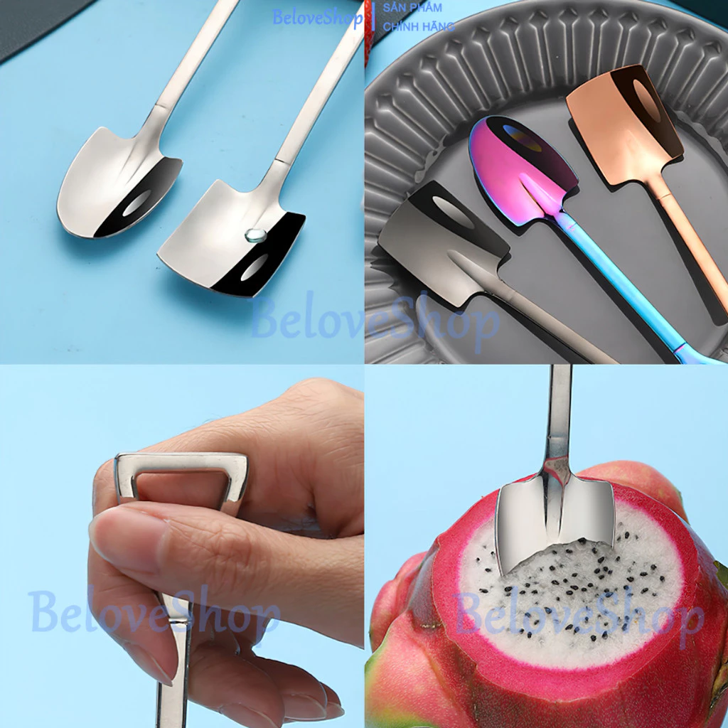 Muỗng hình xẻng xúc thức ăn bằng thép không gỉ sáng tạo -BeloveShop