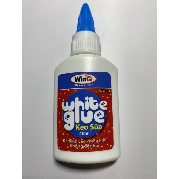 [ 2 CHAI ] Keo sữa chất lượng cao WINQ Qui Lực ( dán giấy, bìa, vải, gỗ... thủ công) 40ml / 120ml
