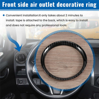 Dành Cho Xe Nissan Navara NP300 2016-2021 Sợi Carbon Phía Trước Ô Tô Điều Hòa AC Ổ Cắm Thông Hơi Khung Bao Viền Phụ Kiện