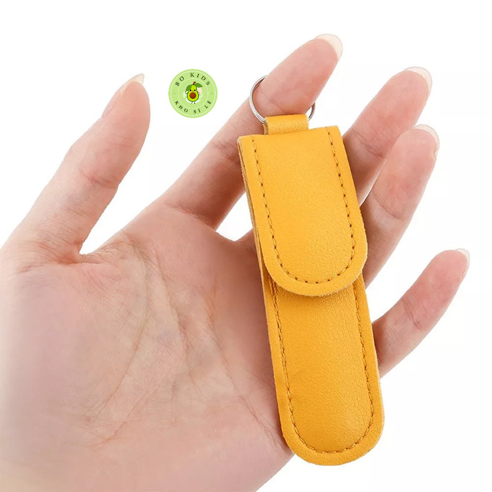 Bộ 6 Dụng Cụ Lấy Ráy Tai Cap Cấp Bọc Túi Da - Dụng Cụ Vệ Sinh Tai Bằng Thép Không Gỉ Tiện Dụng AMIZIN