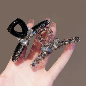 7.2cm Zircon Sáng Bóng Kim Cương Giả Nơ Tóc | Kẹp Cá Mập Đầu Lưng, 2026 Phong Cách Mới Vừa Kẹp Tóc