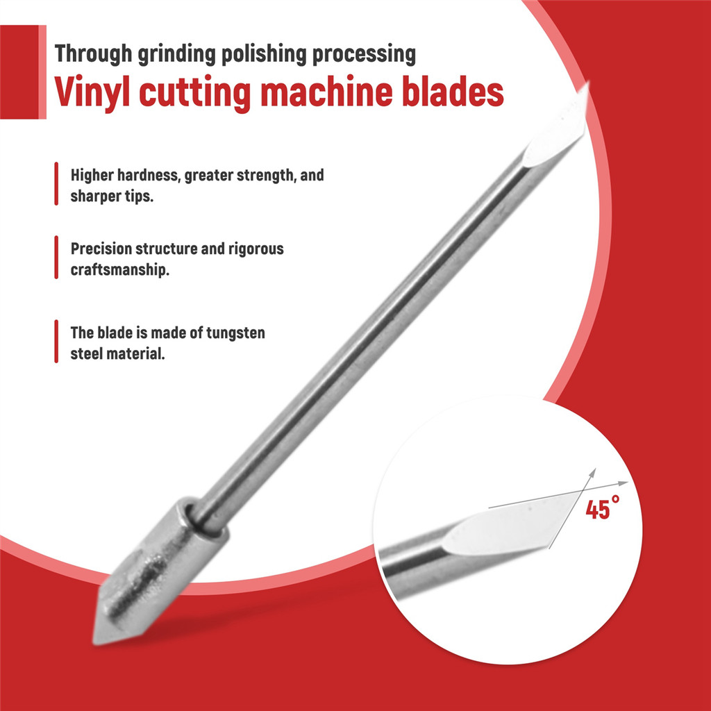 100 Chiếc 45 Độ Vinyl Cắt Máy Viền Lưỡi Cho Graphtec CB09U CB09 Silhouette Cameo Cắt Dao Cho Máy Làm