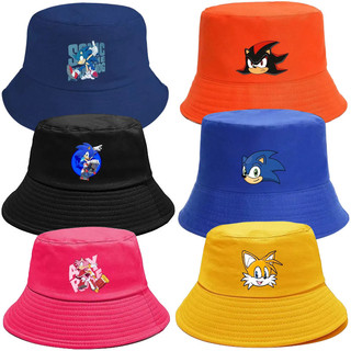 Sonic Bucket Hat Mũ Trẻ Em Mặc Mùa Hè Hoạt Hình Mũ Câu Cá Du Lịch Đi Biển Mũ Chống Nắng