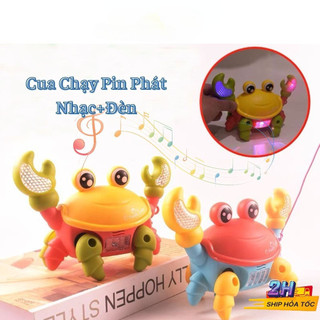 Đồ Chơi Con Cua Chạy Pin Cua Chạy Bằng Pin Phát Nhạc Cua Pin Có Đèn Phát Sáng Cho Bé Pin AA- Đồ Chơi Cho Bé