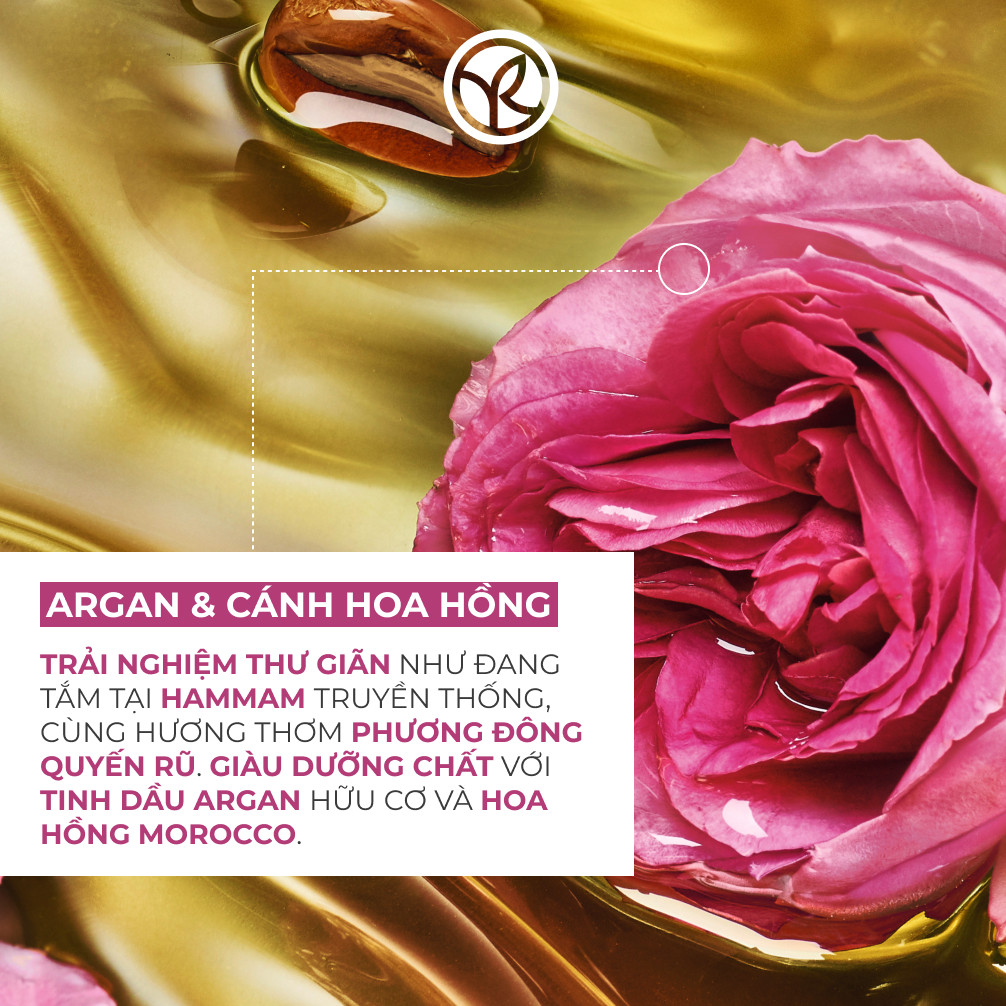 Ảnh Combo 2 sữa tắm hương hoa hồng tinh dầu argan và hương biển Yves Rocher 400mlx2 3