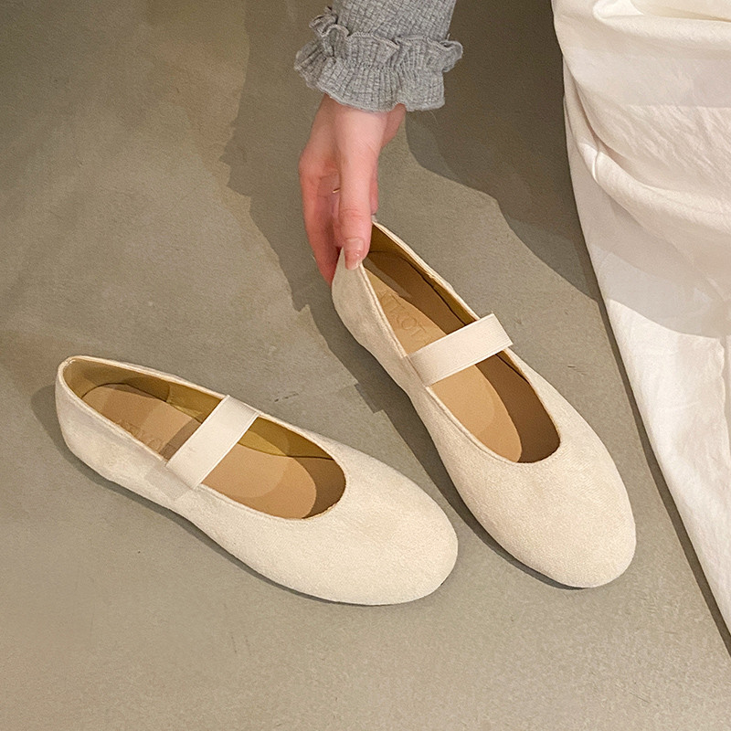 Atikota Nữ Mary Jane Flats Thời Trang Màu Trơn Đơn Giản Thoải Mái Ánh Sáng Ngoài Trời