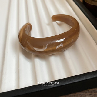 DREJEW Vòng tay mở hình học nhòe Acrylic thích hợp Vòng tay cổ điển đa năng nhẹ nhàng sang trọng tay cầm thời trang cao cấp