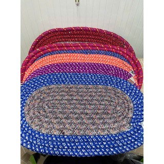 [Giá Xưởng] Thảm Lau Chân Dạng Quấn Hình Oval Kích Thước 38 x 57cm (Thảm To)
