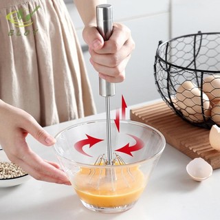 [ELOY] Máy đánh trứng bằng thép không gỉ 304 Máy đánh trứng bán tự động Máy trộn tay bằng tay Máy khuấy trứng tự xoay Phụ kiện nhà bếp Dụng cụ trứng VN