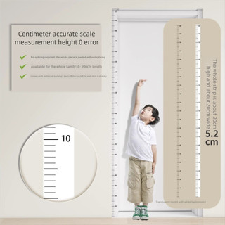 Nhãn dán đo chiều cao DWELLCO, Biểu đồ tăng trưởng tự dính có thể tháo rời, Băng đo chiều cao 2M trong suốt chống thấm nước cho bé