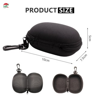 Hộp đựng kính có dây kéo bằng kính có thể gập lại Hộp đựng kính mắt cứng có móc cho kính râm Túi đựng kính