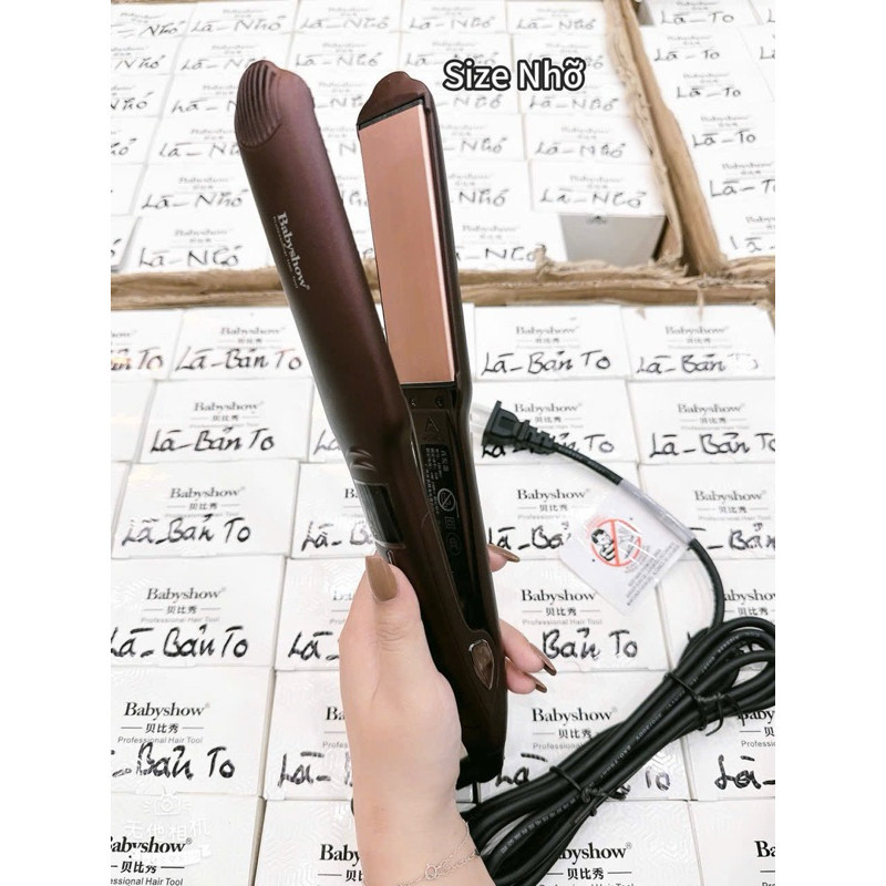 Hàng hot-Máy kéo (duỗi) tóc Babyshow, hàng nội địa Trung. Nhiệt độ điện tử nóng nhanh, lưỡi sứ bảo vệ tóc.