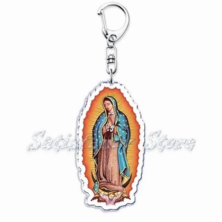 Móc khóa retro Công giáo Đức Mẹ Guadalupe Đức Maria Mexico cho phụ kiện túi xách, mặt dây chuyền, móc khóa, trang sứ
