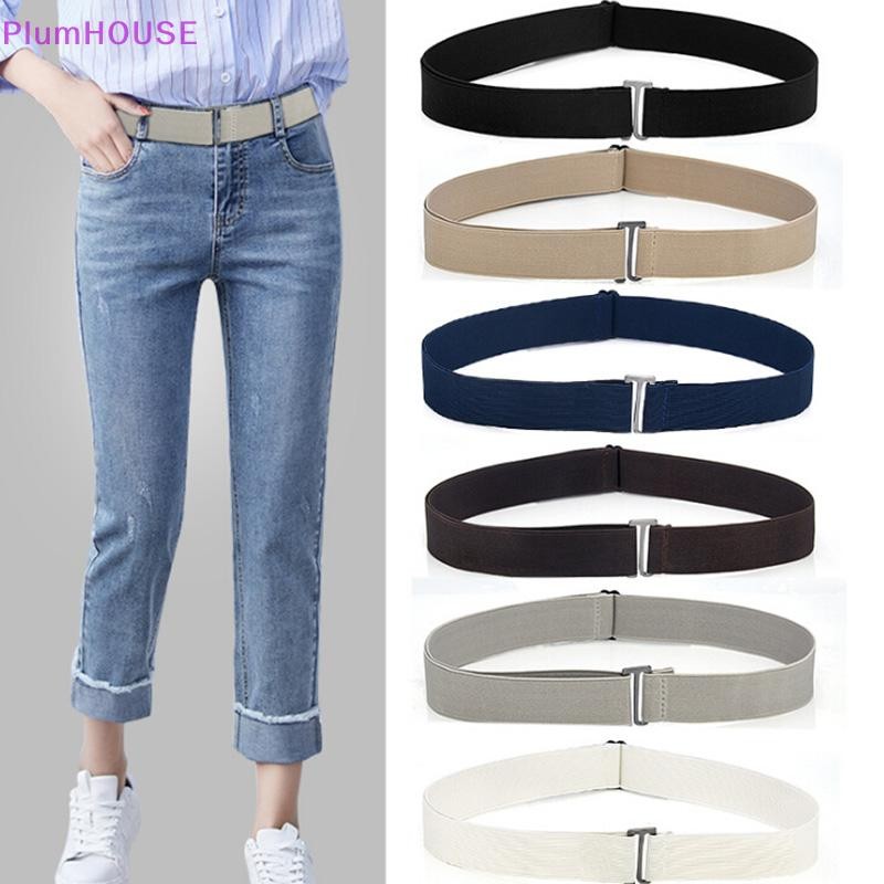 PlumHOUSE Vô Hình Khóa Thắt Lưng Nhựa Co Giãn Nam Nữ Có Thể Điều Chỉnh Thắt Lưng Thời Trang VN