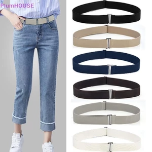 PlumHOUSE Vô Hình Khóa Thắt Lưng Nhựa Co Giãn Nam Nữ Có Thể Điều Chỉnh Thắt Lưng Thời Trang VN
