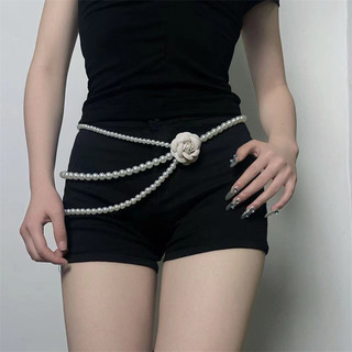 Dây chuyền thắt lưng ngọc trai nhiều lớp cổ điển kiểu Pháp thắt lưng sang trọng nhẹ
