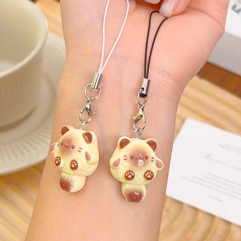 2 / 5 Dây Xích Điện Thoại Động Vật Di Động - Sáng Tạo Mèo Xiêm Thiết Kế Móc Khóa Mặt Dây Chuyền Thời Trang Cho Điện Thoại Thông Minh