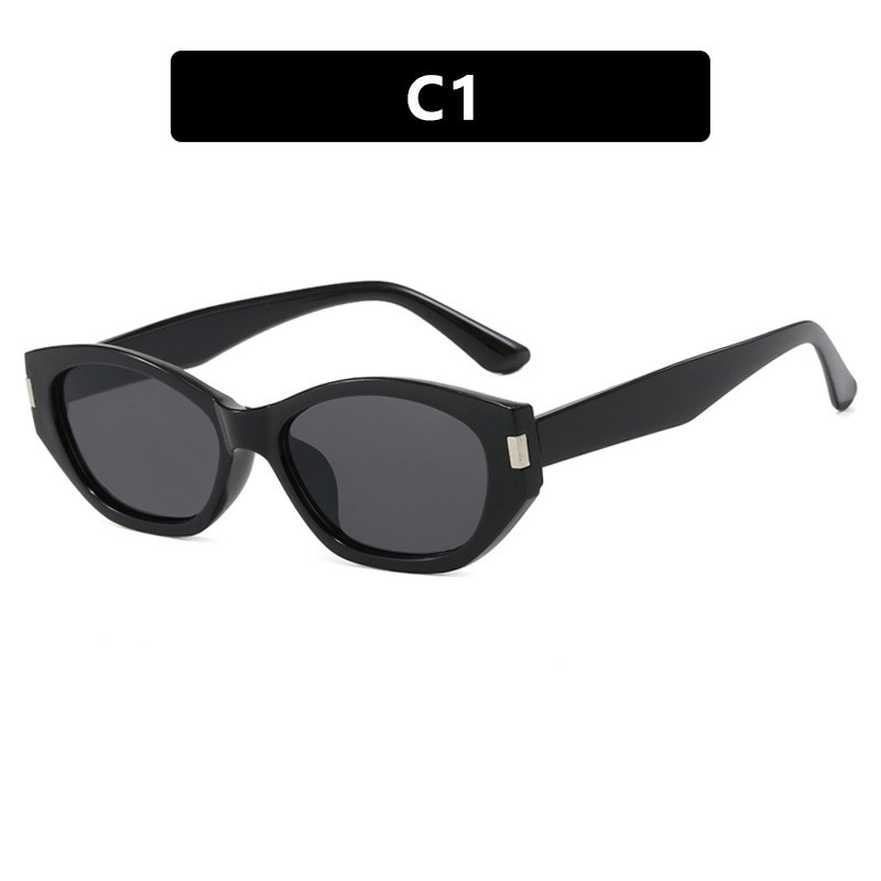 Kính ca cao Kính râm khung hẹp Retro Cover Kính râm Unisex Hợp thời trang Kính râm Hot Girl