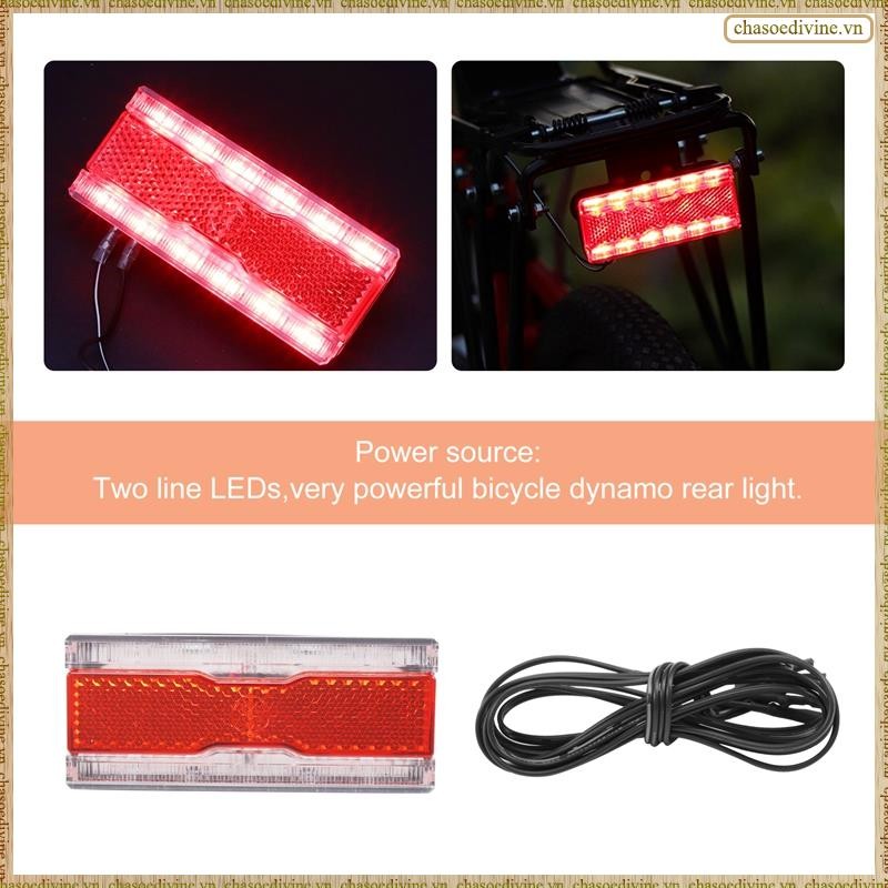 [K O G X] Đèn hậu xe đạp Dynamo có đèn đỗ xe AC 6V 0.5W Đèn hậu xe đạp LED Phù hợp với lỗ gắn 50mm Giá đỡ xe đạp Đèn vận chuyển