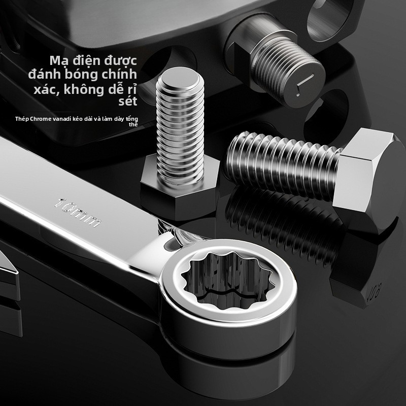 Cờ lê đa năng Torx Open End Mirror Cờ lê Bộ Chrome Vanadi Steel Auto Repair Machine Repair Tool Fork End Board