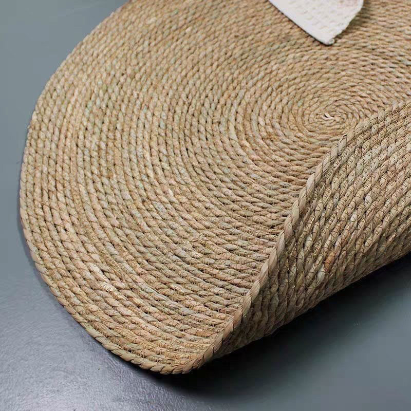 Handmade Cỏ Mây Dệt Thảm Tròn Phòng Ngủ Sàn Thảm Phòng Khách Bàn Cà Phê Trang Trí Thảm