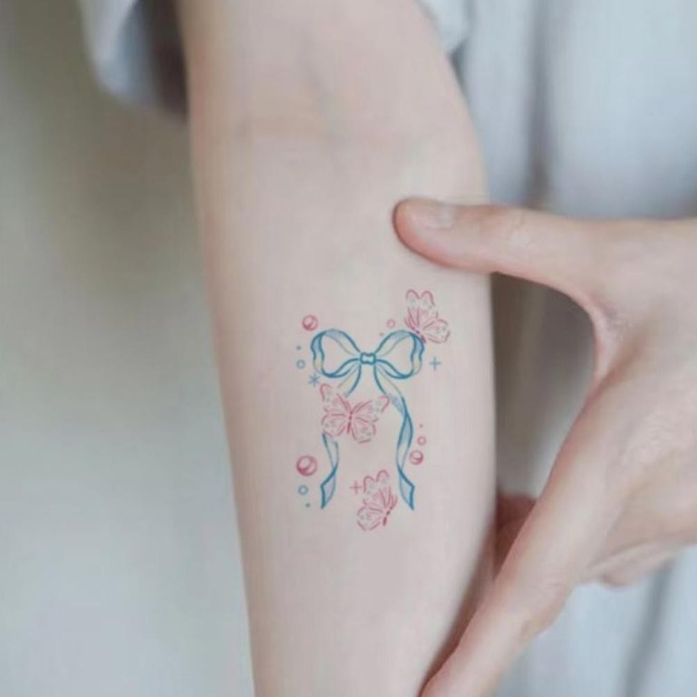 Ngọn Lửa Đỏ Họa Tiết Bướm Hình Xăm Gợi Cảm Cánh Tay Cô Gái Lâu Dài Chống Thấm Nước Hình Xăm Hình Xăm Z7j4