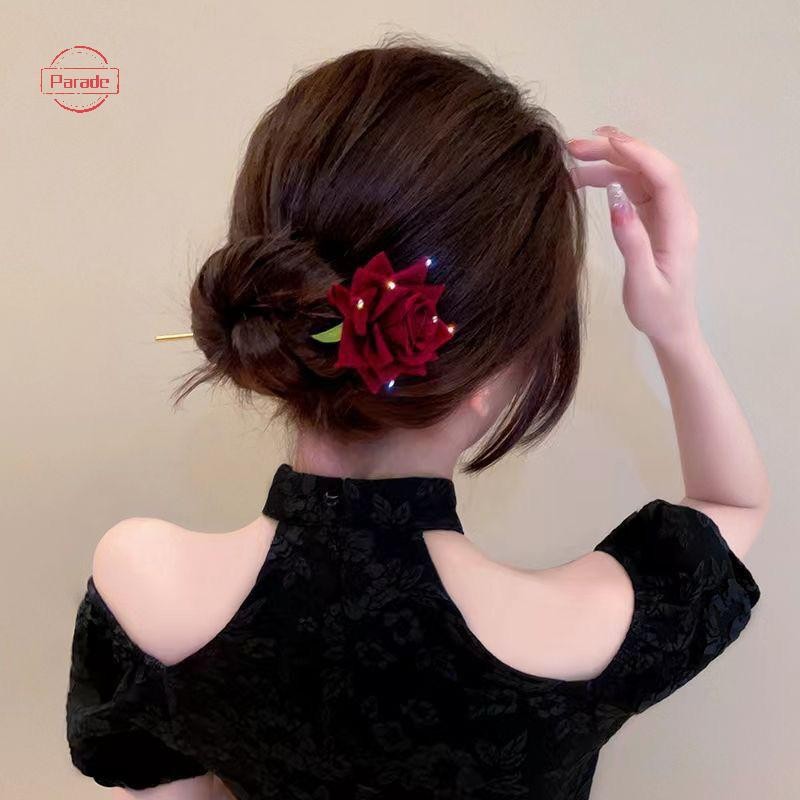 Cuộc diễu hành Lãng Mạn Hoa Hồng Đổ Xô Kẹp Tóc Hoa Có Kim Cương Giả Dành Cho Nữ VN