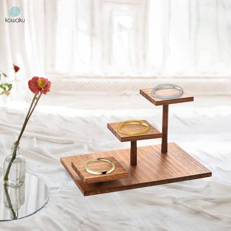 Giá đỡ bánh gỗ Giá đỡ món tráng miệng Nhẹ đa năng bậc thang đứng bậc