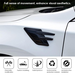 Lookshow 2 Chiếc Kiểu Dáng Xe 3D Cá Mập Gills Xe Bên Lỗ Thông Hơi Giả Miếng Dán Ngoại Thất Ô Tô Lượng Khí Chảy Bên Fender Lỗ Thông Hơi Cánh Viền O9Z2