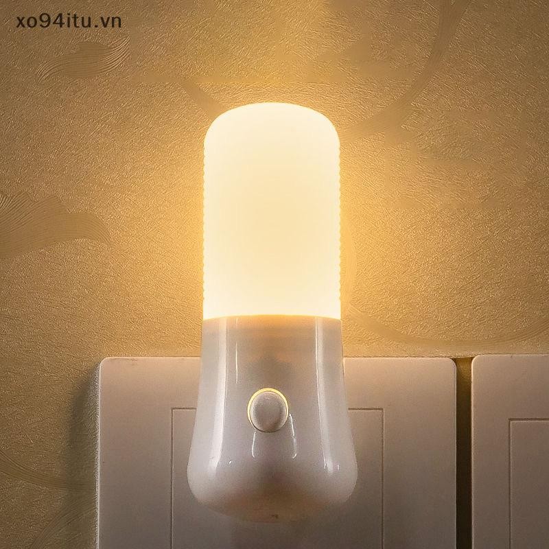 Xoitu Đèn Ngủ LED Cho Bé Ăn Đầu Giường Đèn Cắm US Ổ Cắm Thông Minh Tiết Kiệm Năng Lượng Đêm Lighg Cho Phòng Ngủ Hành Lang VN