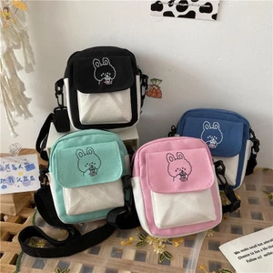 Túi Đựng Điện Thoại Nữ Canvas In Hình Hoạt Hình Túi Đeo Vai Thời Trang Thường Ngày VN
