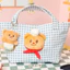 Túi xách kẻ sọc xanh Butterbear bơ