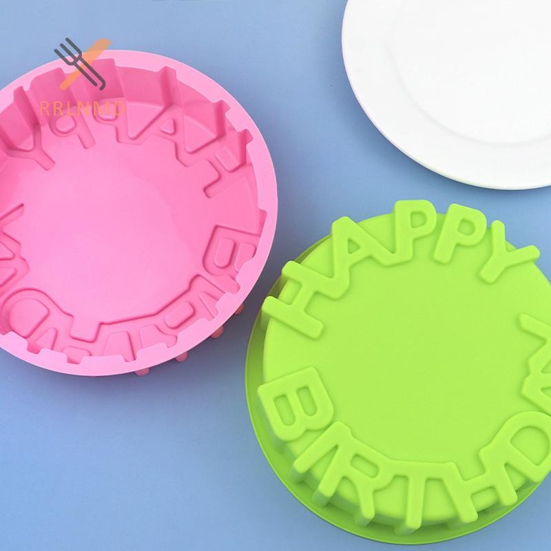 Rrlnmd Khuôn Bánh Silicon Lễ Hội Bánh Nướng Chảo Mousse Khuôn 3D DIY Thông Tư Chúc Mừng Sinh Nhật Handmade Nhà Bếp Dụng Cụ Nướng Bánh Accessorie MỚI