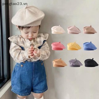 [pengtao23] Mũ nồi dệt kim dễ thương thời trang cho bé Màu trơn Mũ ấm áp cho trẻ em Thu đông cho trẻ em Quà tặng phụ kiện Bonnet ngoài trời [có sẵn]