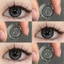（-0°-800°）🌈ZM 🌈/Set 2 Kính Áp Tròng Màu tím/đen/xám thời trang contact lens hợp lệ 6 tháng YX116