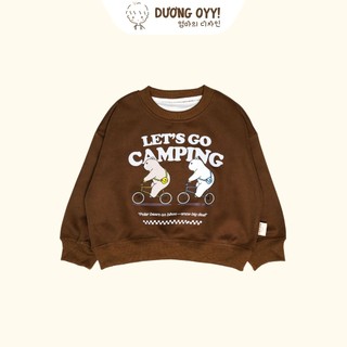Áo nỉ cotton trẻ em BEAR CAMPING size 12-35KG style Hàn dáng suông | Dương Oyy 011224197