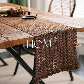 Mandyhome Dệt Tua Rua Cotton Vải Lanh Bàn Chạy Khăn Trải Bàn Trà Nghệ Thuật Placemat Bàn Thảm Đảng Ảnh Nền Vải