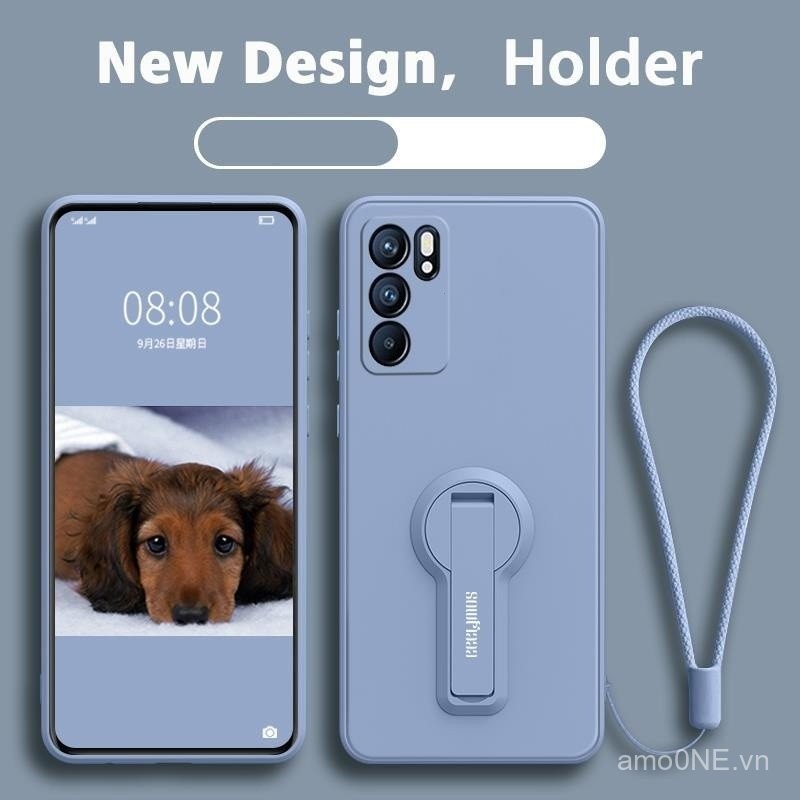 Ốp cho Oppo RENO 6 4g Oppo A16 Oppo RENO 6Z 5g Ốp điện thoại Oppo reno6 Z 5g Ốp mềm Ốp chống sốc mịn bảo vệ silicon lỏng thiết kế mới 360 ° với giá đỡ ytxzzj01