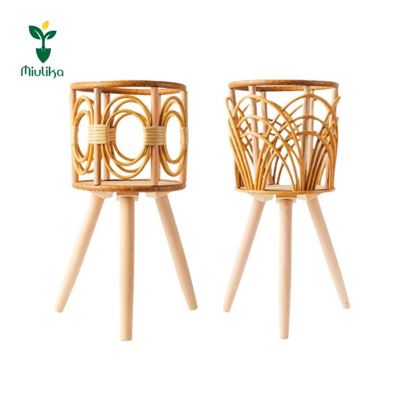 Miulika Mây Giỏ Trồng Sàn Giỏ Dệt Cho Cây Có Chân Dễ Dàng Lắp Đặt Cho Văn Phòng Tại Nhà Hộp Đựng Hoa Cho Ký Túc Xá Khách Sạn