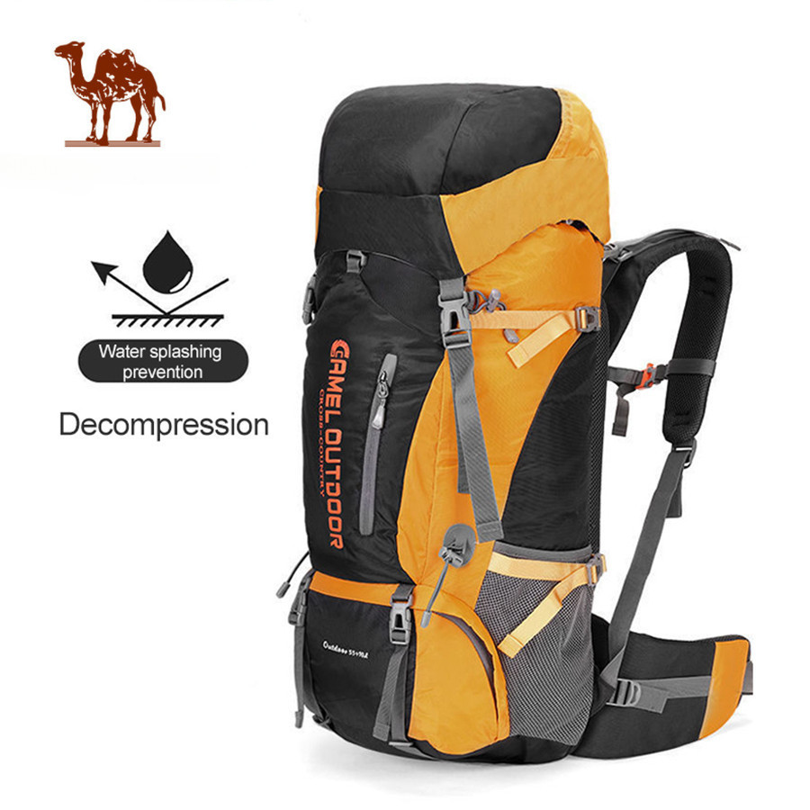 Ảnh Ba lô cắm trại du lịch hệ thống mang theo sức chứa lớn ngoài trời 65L CAMEL CROWN 1