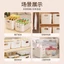 Hộp nhựa ABS đựng đồ có tay cầm vân sọc dọc màu vàng nhạt Bắc Âu 3 size