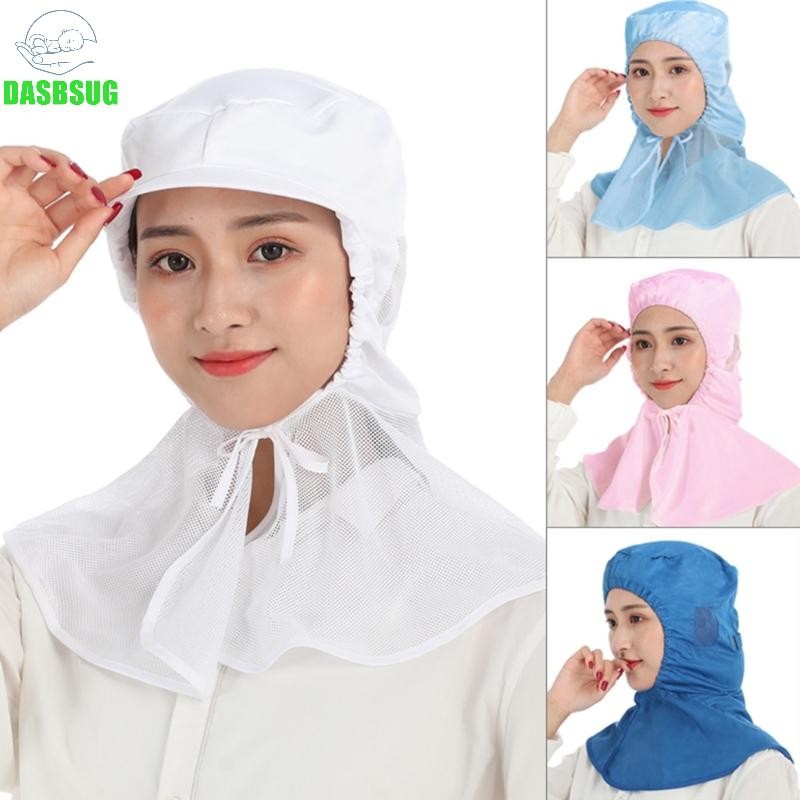 Mũ trùm đầu cổ DASSBSUG có che phủ tóc cho mũ làm việc chống bụi thoáng khí công nghiệp