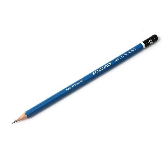 [ 1 CÂY ] Bút viết chì gỗ Đức mã 100, chuốt sản xuất tại Đức STAEDTLER MARS độ đậm từ HB-12B
