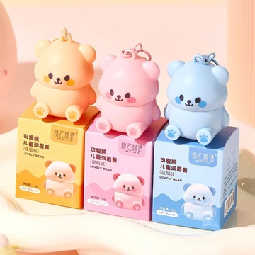 Son dưỡng môi chống nứt nẻ ẩm cho bé Son dưỡng môi gấu Thích hợp cho trẻ em Son dưỡng môi cầm tay nhẹ nhàng và không gây kích ứng có khóa