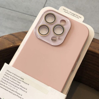 Ốp lưng silica gel lỏng mờ sang trọng cho IPhone 16Pro Max 15 Pro Max có bảo vệ ống kính thủy tinh cho IPhone 14 13 12 11 Pro Max 15 Plus Vỏ chống sốc