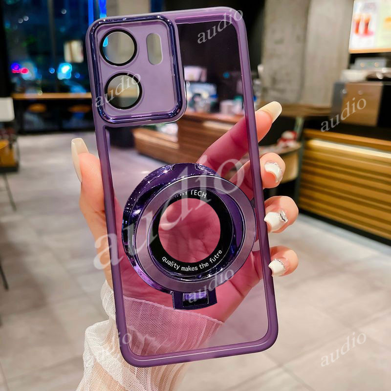 Oppo Reno13 F 5G Họa Tiết CD Lấp Lánh Giá Đỡ Từ Tính Ốp Lưng Điện Thoại Oppo Reno 13 F 13F Oppo Reno13F 5G Full Ống Kính Camera Phim Bảo Vệ Trong Suốt Có Giá Đỡ Nhẫn Ngón Tay
