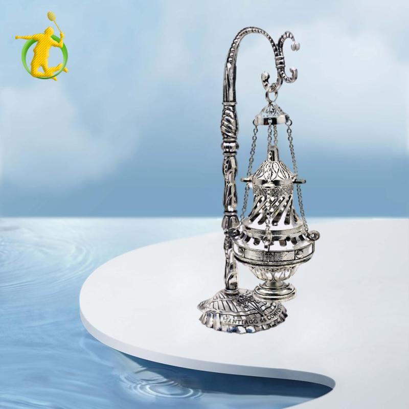 Lư hương treo hợp kim đốt Christian Chính thống Hy Lạp Byzantine Thurible để trang trí nội thất, phòng ngủ, Spa &