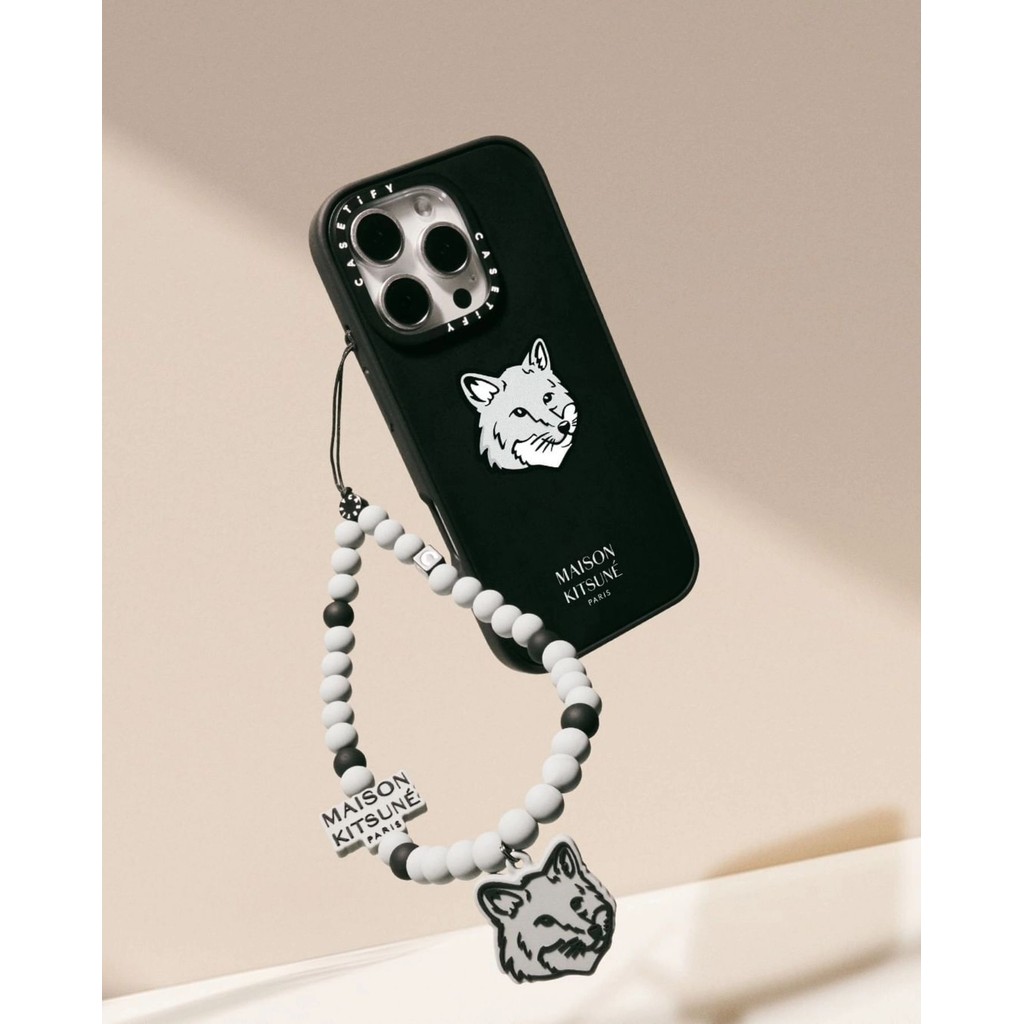 CASETiFY X Maison Kitsuné Black Matte Purple RosePink Clear Hard